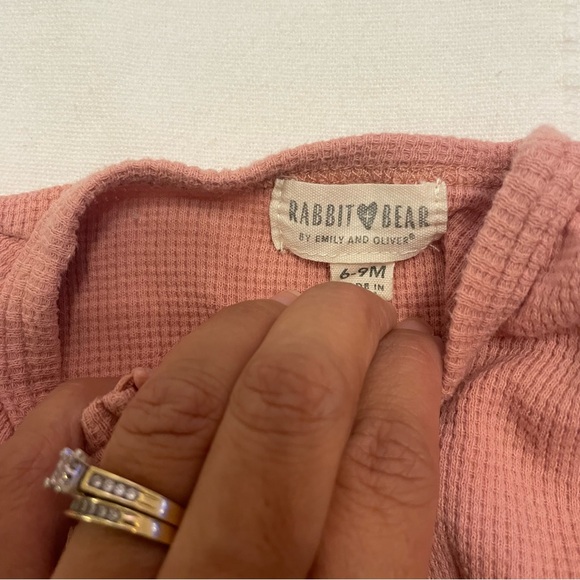 Rabbit + Bear Footed Jammies 6-9 Months - Picture 2 of 5